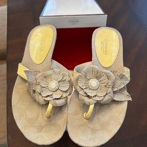 Coach Patrisha flip flops with flower motif